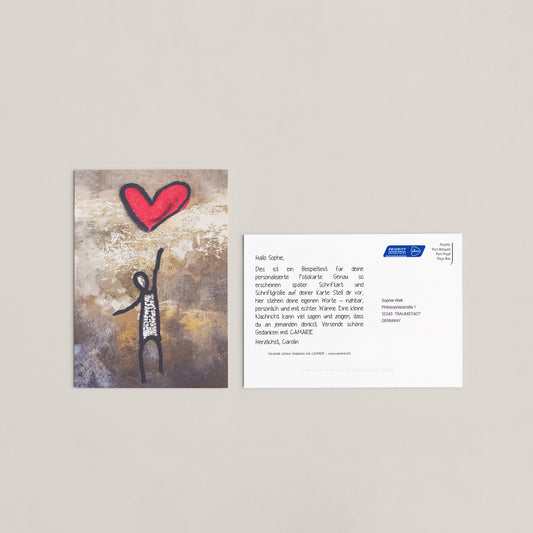 Fotokarte Graffiti Heart – DIN A6 Postkarte mit Herzmotiv | CAMARIE